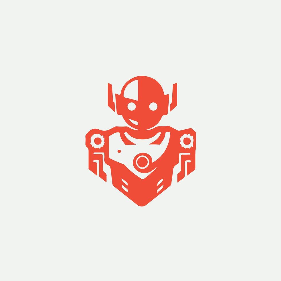 Mech Botics Robot Logo Design vector
