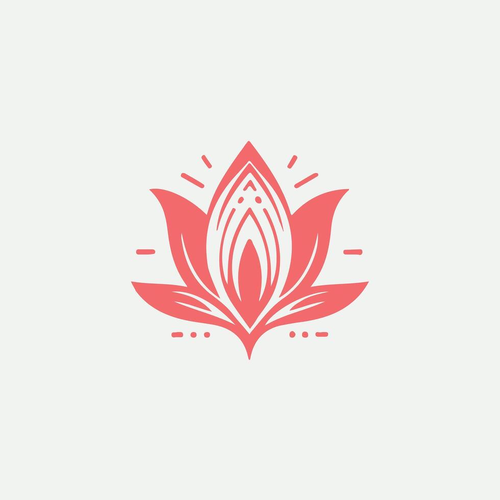 Lotus Linear Creative Logo vector