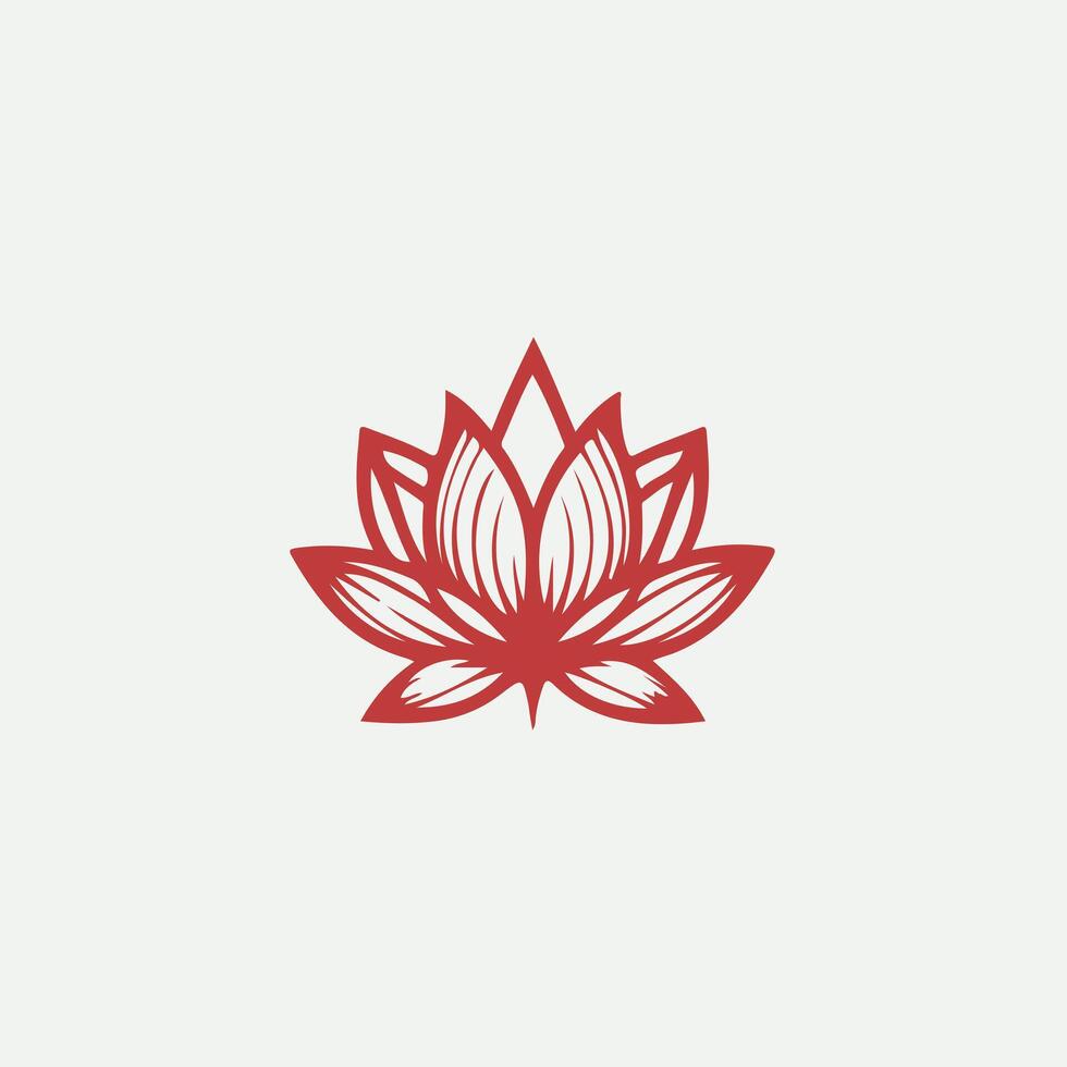 Modern Linear Lotus Logo vector