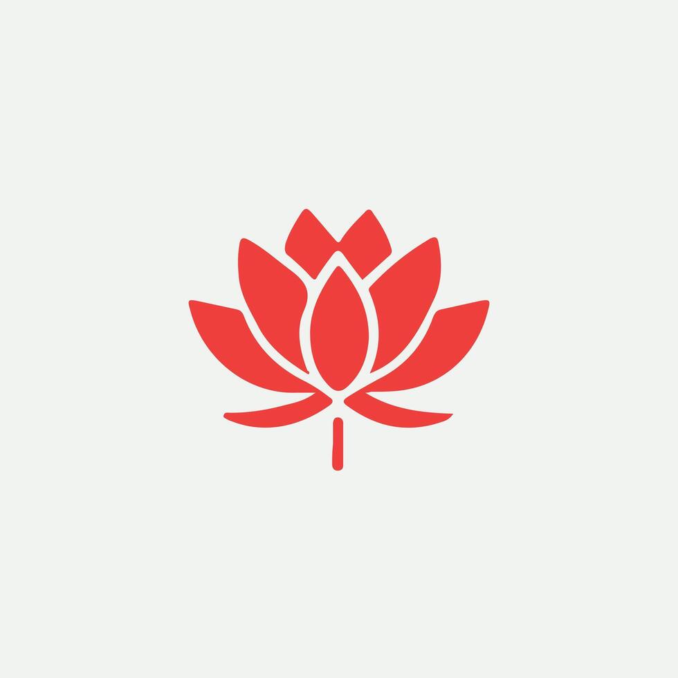 Petal Stripes Linear Lotus Logo vector