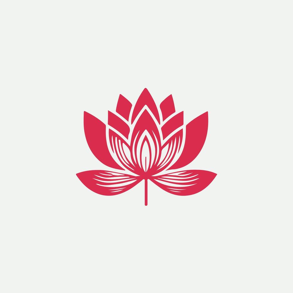 Essence Linear Lotus Logo Design vector