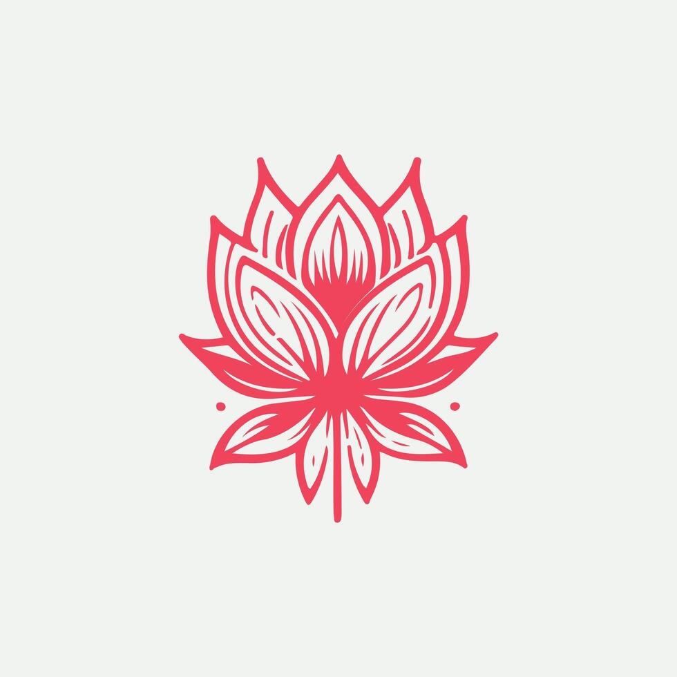 Opal Linear Lotus Logo vector