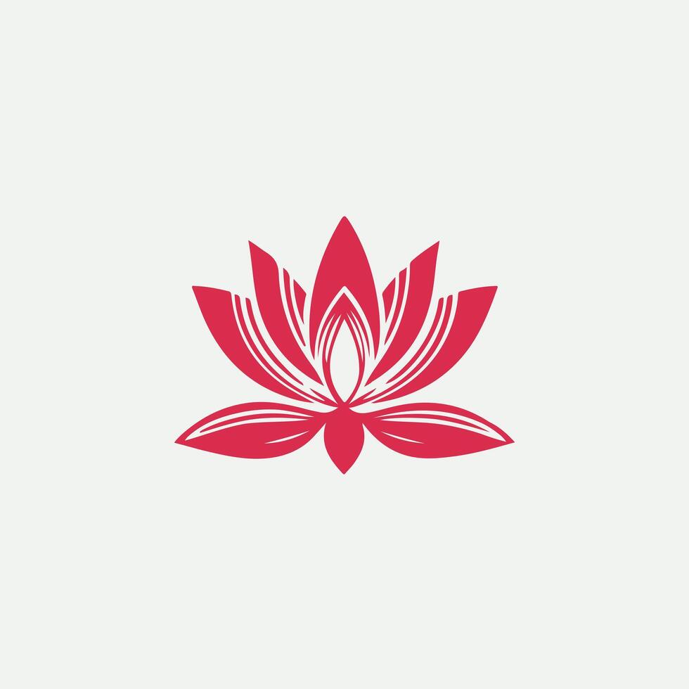 Vision Linear Lotus Design vector