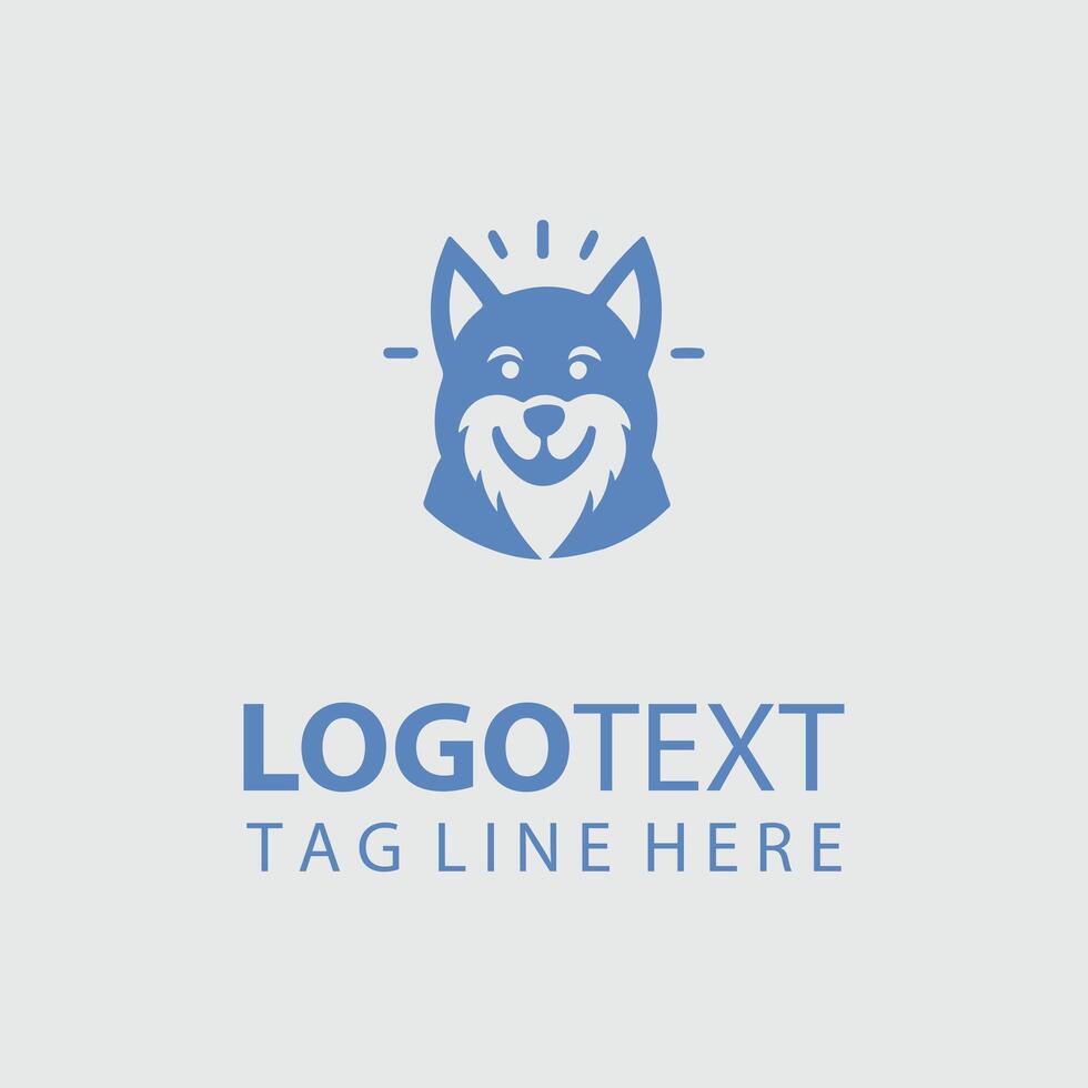 Charlie Friendly Dog logo design vector