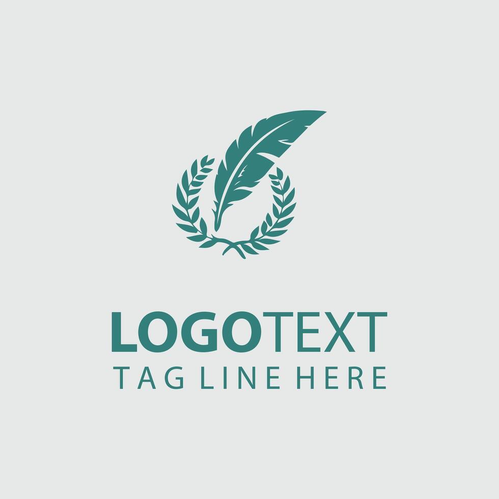 Inkwell And Quill Journey Logo vector