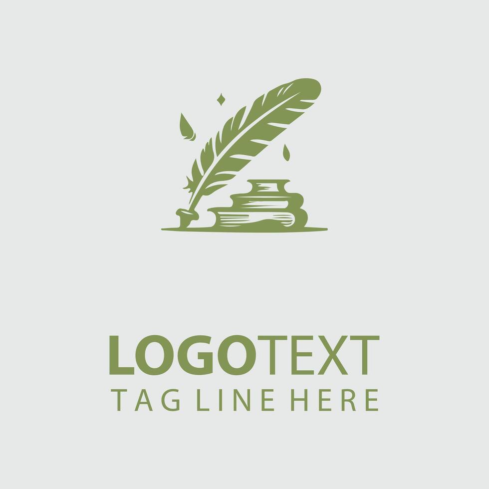The Quill Gallery Logo Design vector