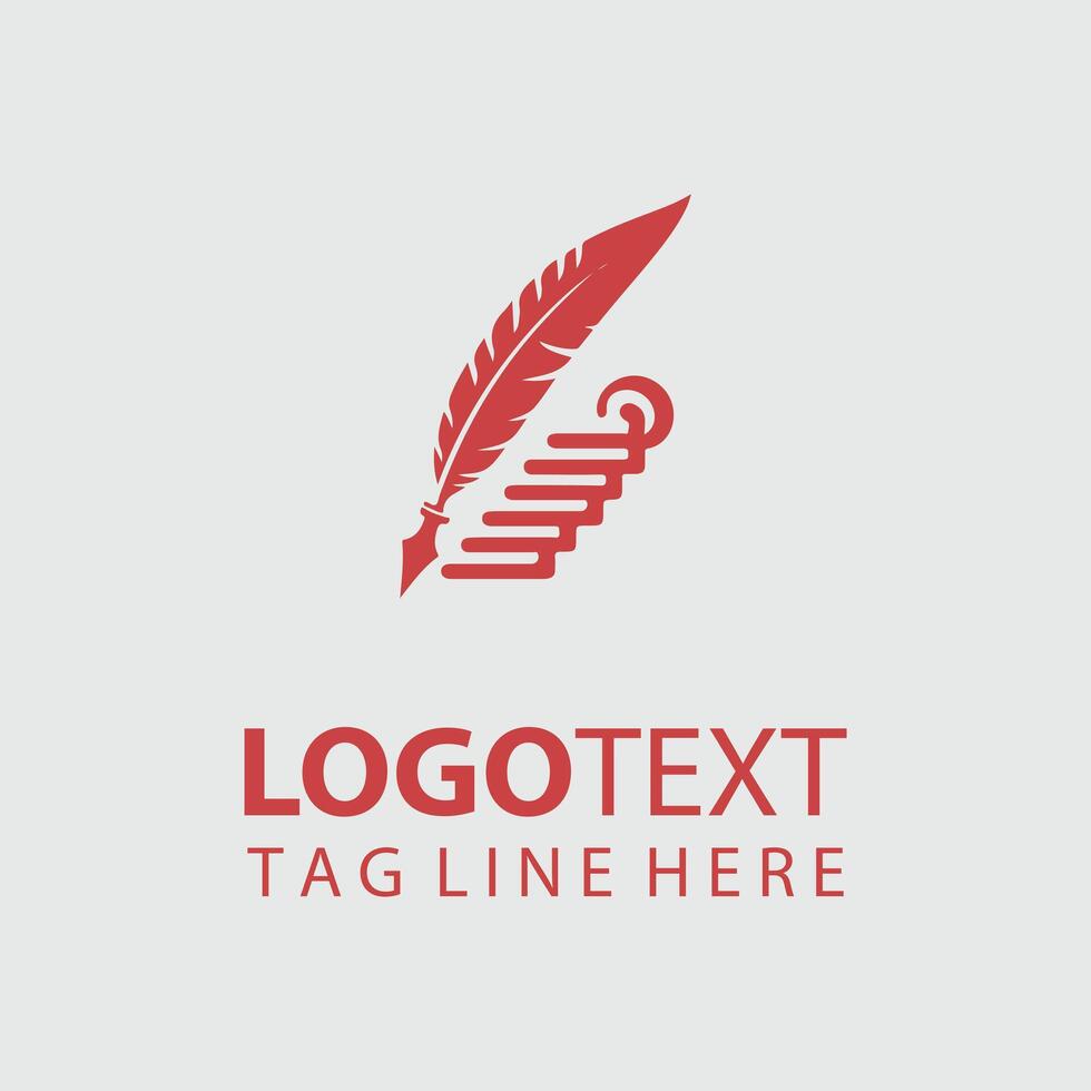 The Quill Spirit Quill And Inkwell Logo vector