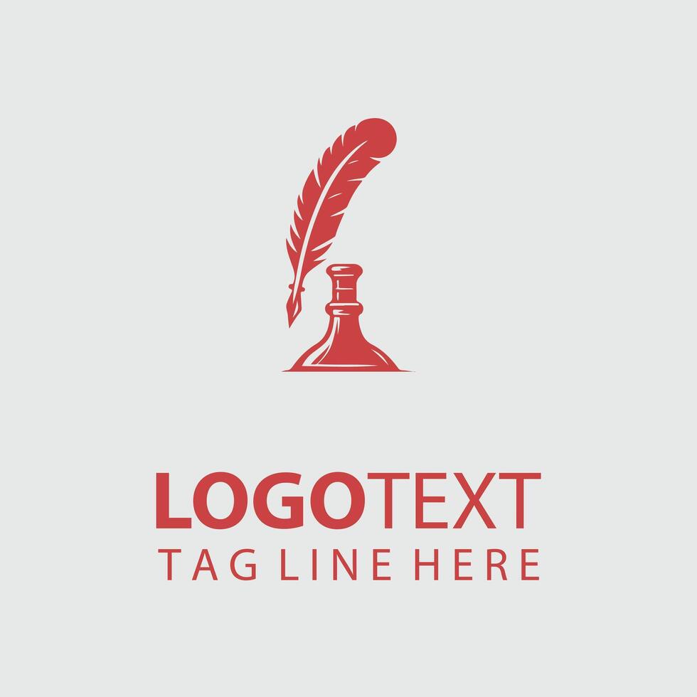 Inkwell And Imprint Logo vector