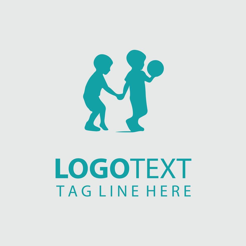 Path Child Silhouette Design vector