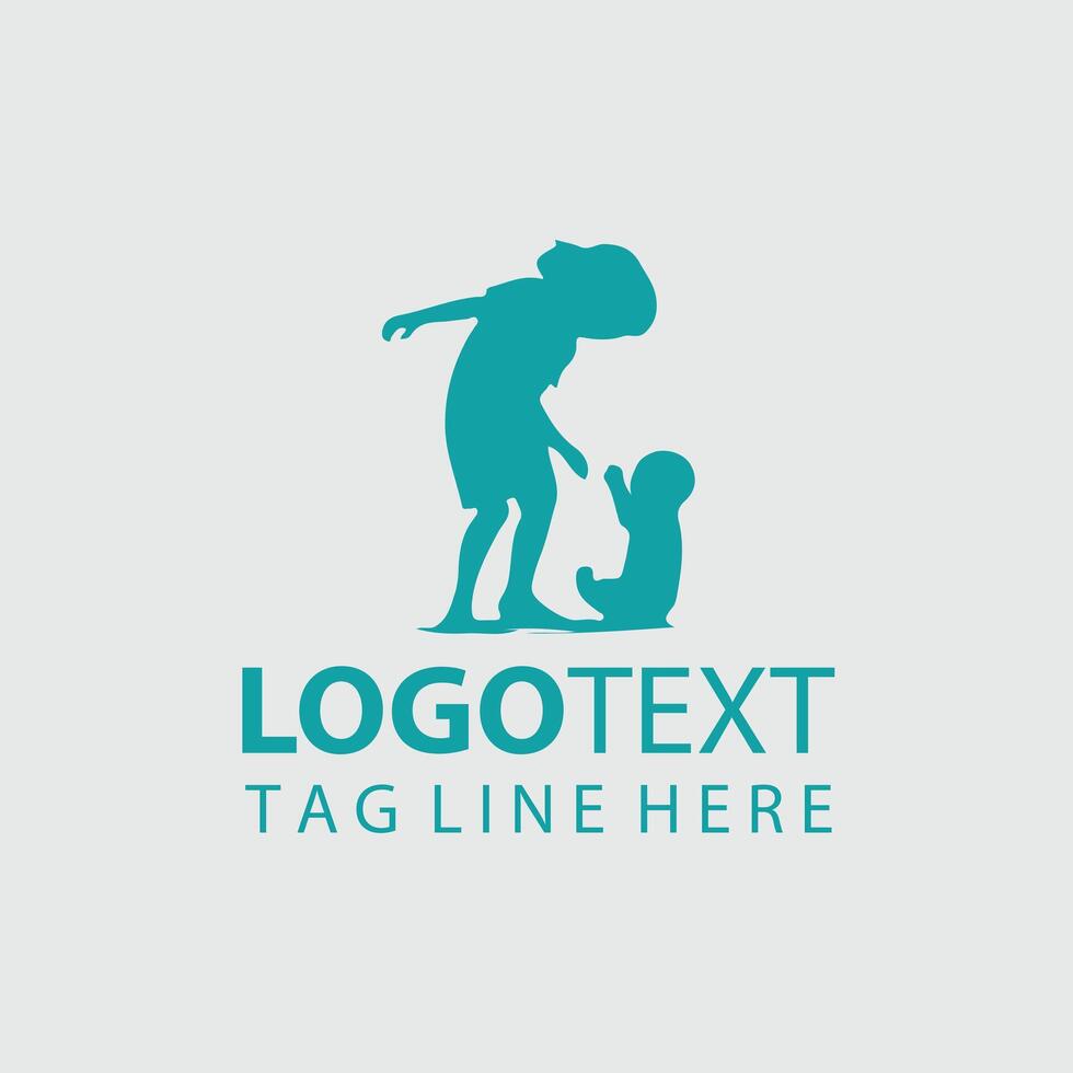 Tiny Imaginations Child Silhouette Design vector