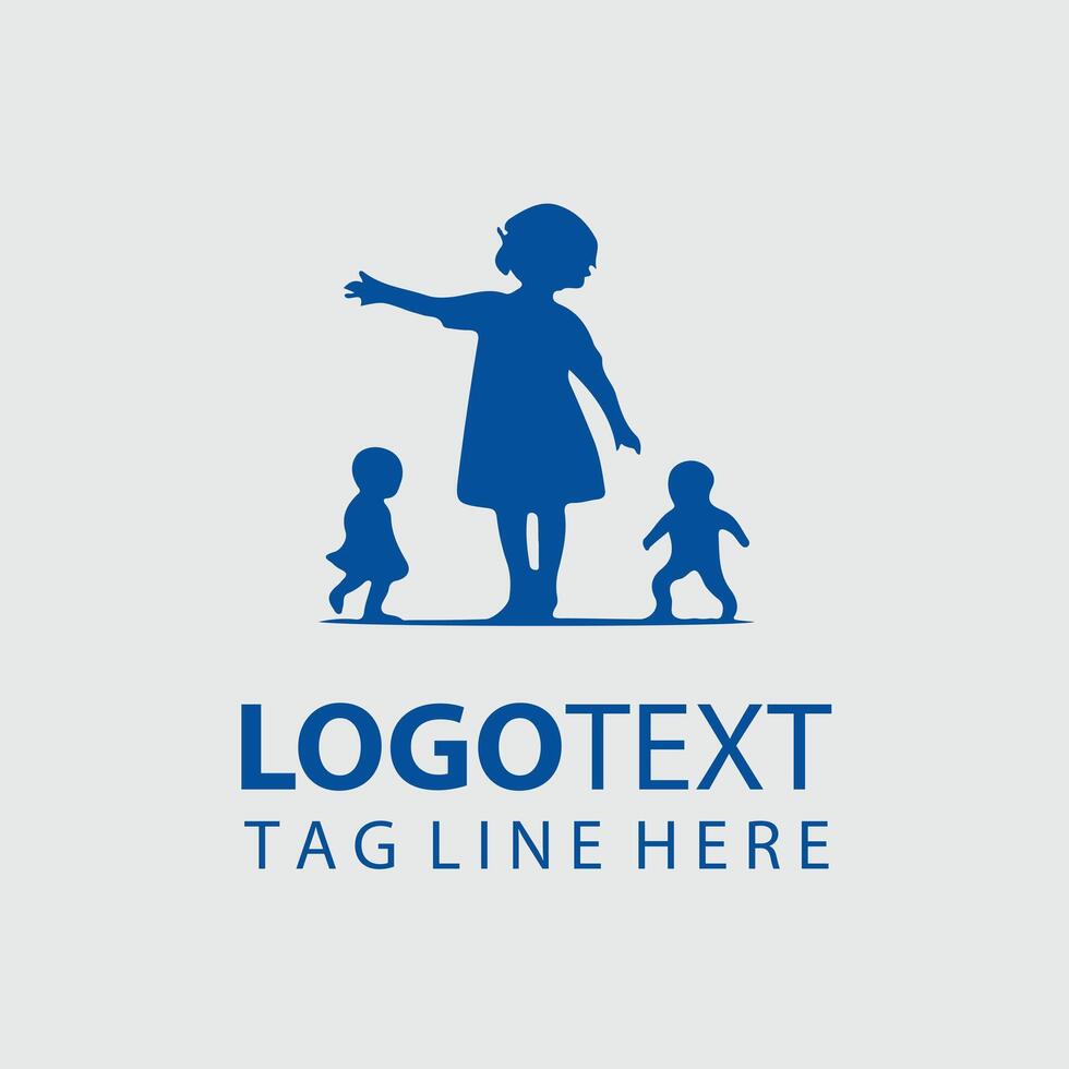 Bright Eyes Child Silhouette Design vector