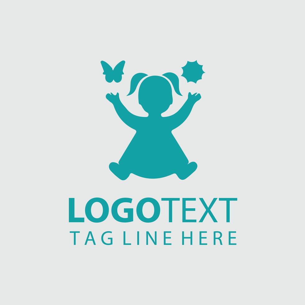 Growing Smiles Child Silhouette Design vector