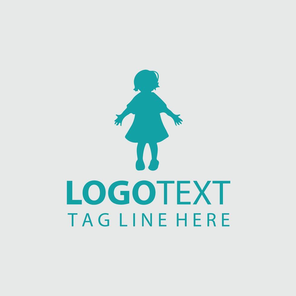Magical Child Silhouette Design vector