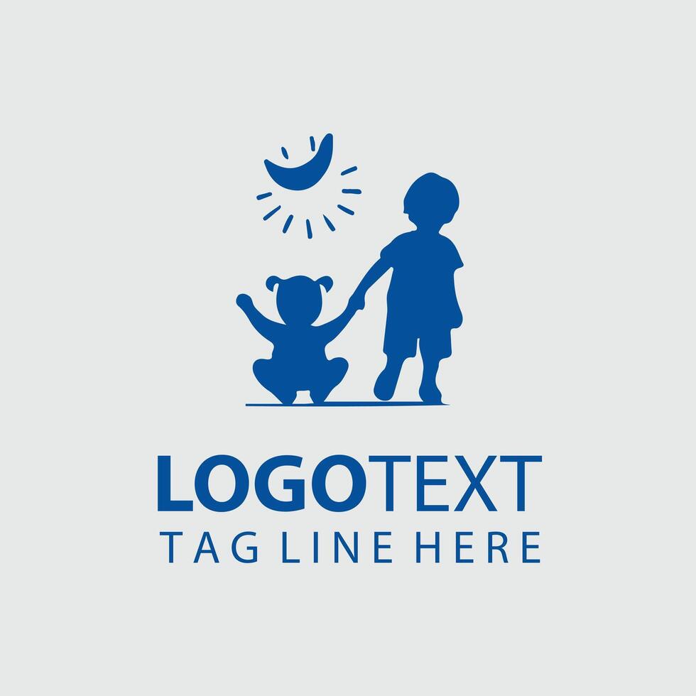 Little Sprouts Child Silhouette Design vector