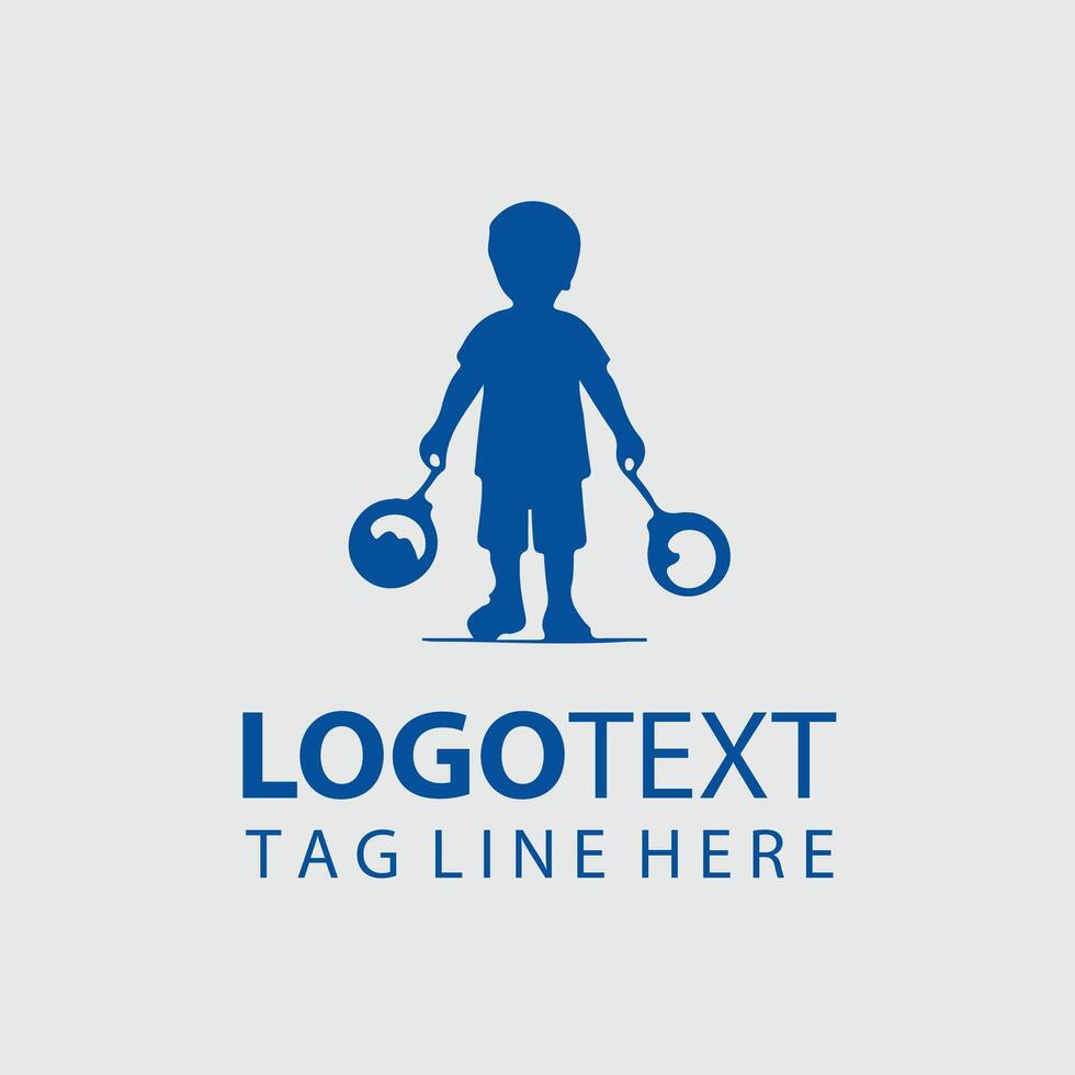 Soft Impressions Child Silhouette Logo Design vector