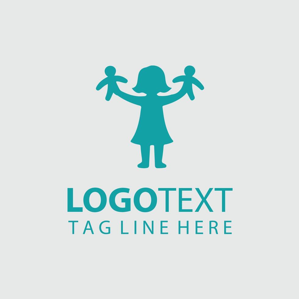 Little Wanderers Child Silhouette Design vector
