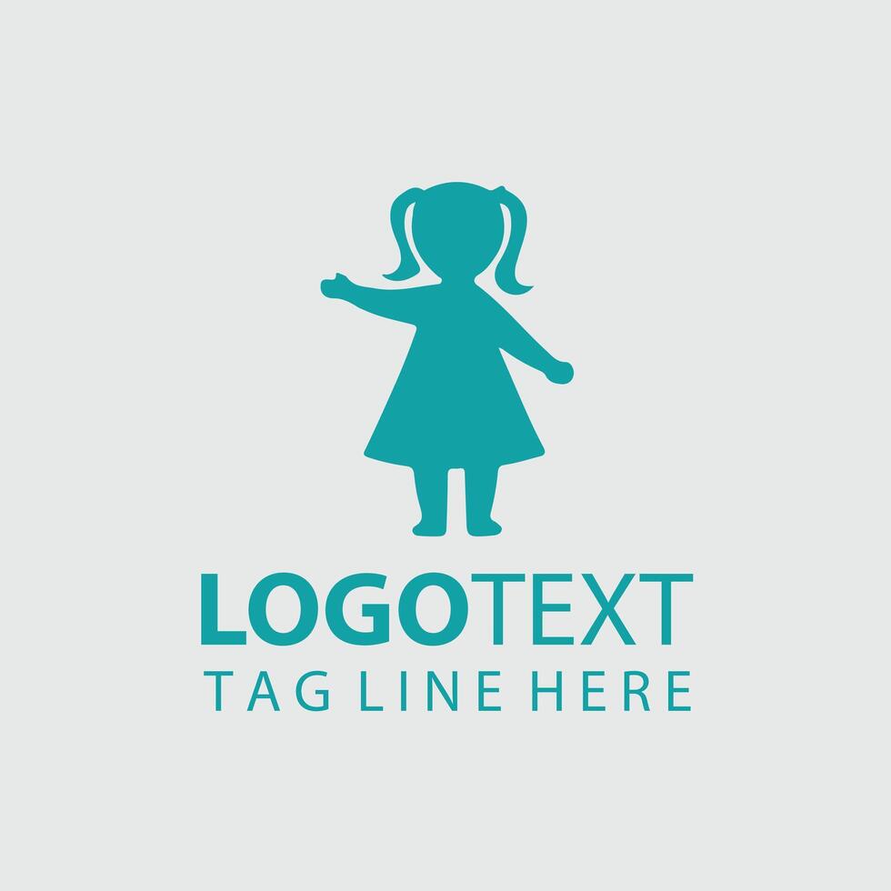 Kiddie Shadows Child Silhouette Design vector