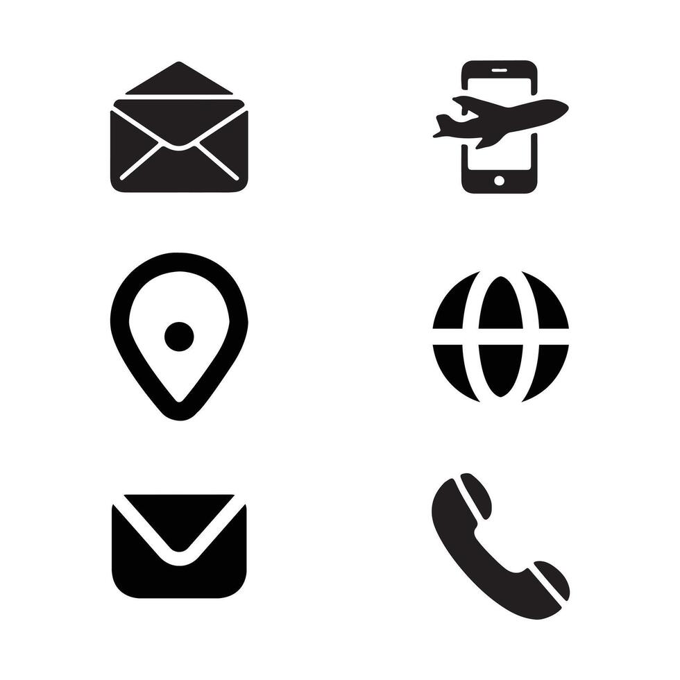 Unique Minimal Icons for Web Interfaces vector