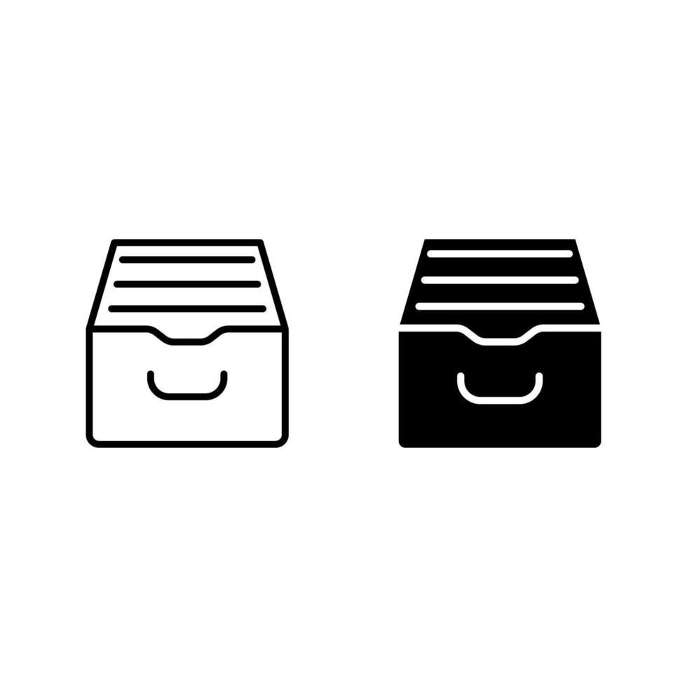 archive icon set, vector