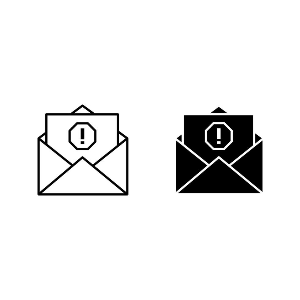 email virus icon set vector