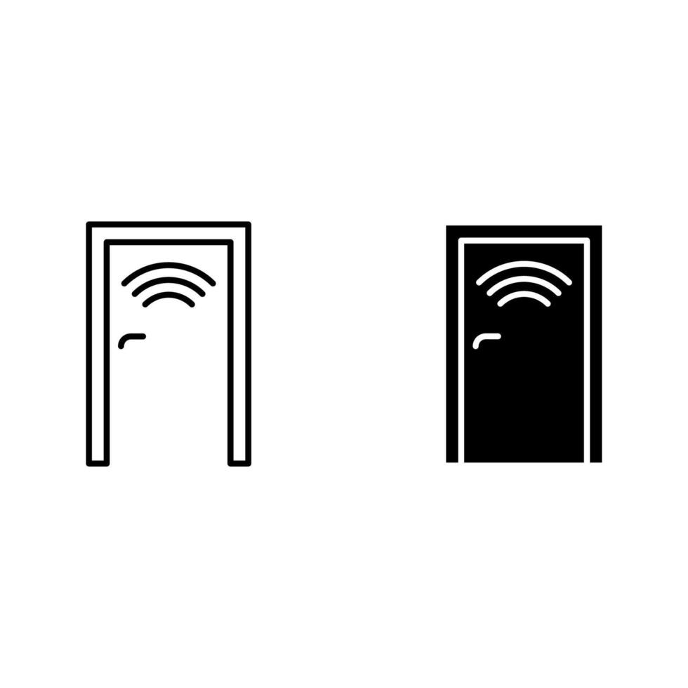 door sensor icon vector