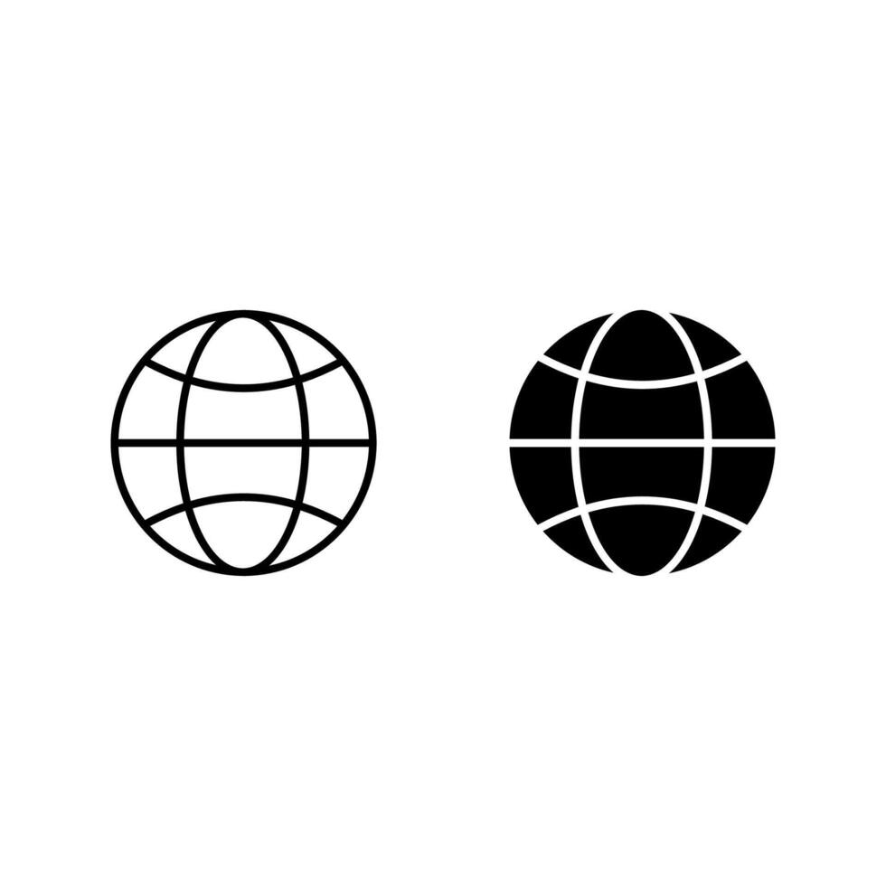 globe icon set vector