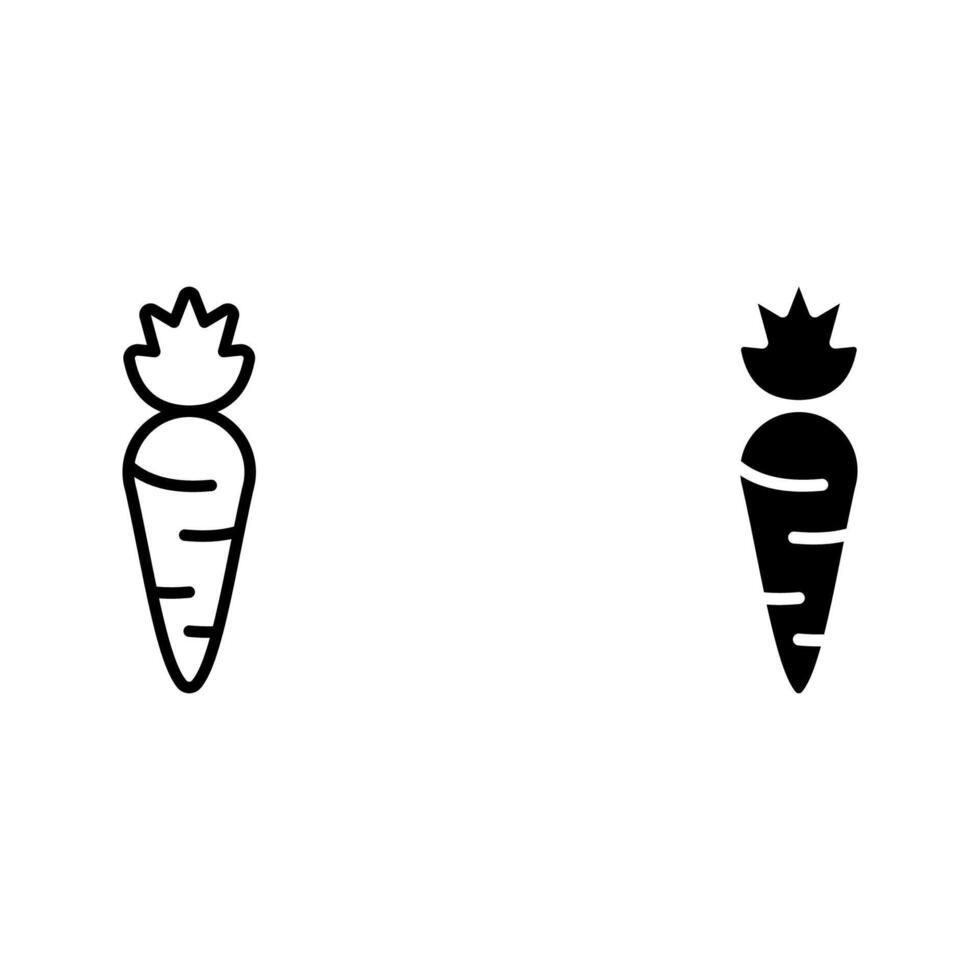 carrot icon set vector