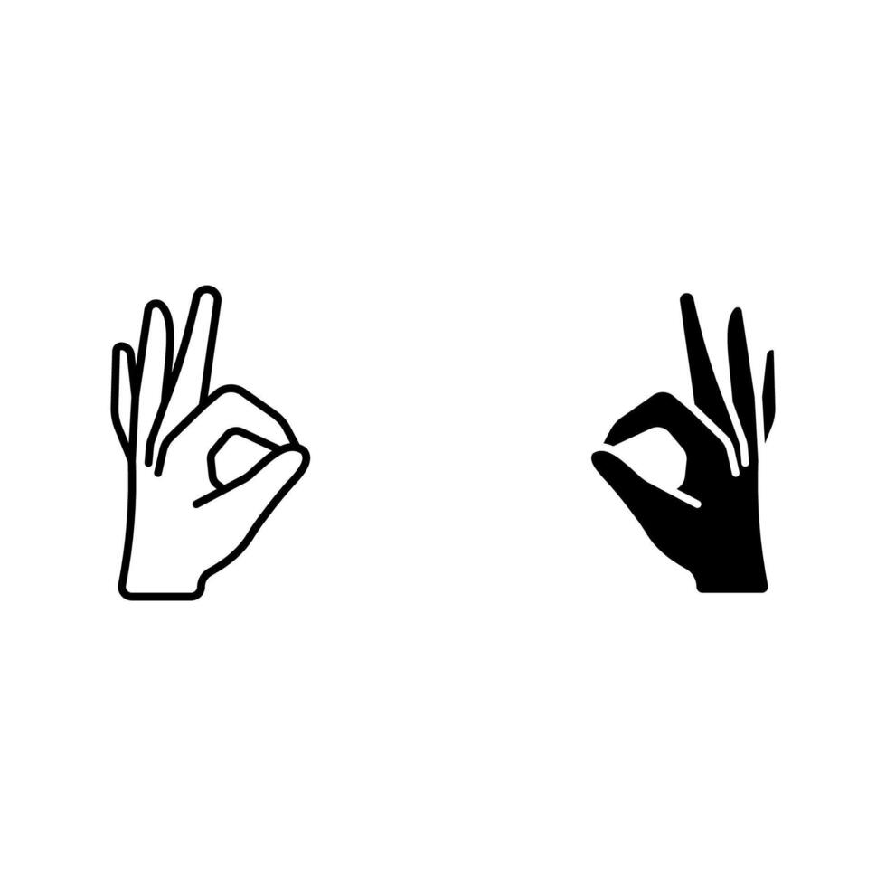 gesture okay icon vector