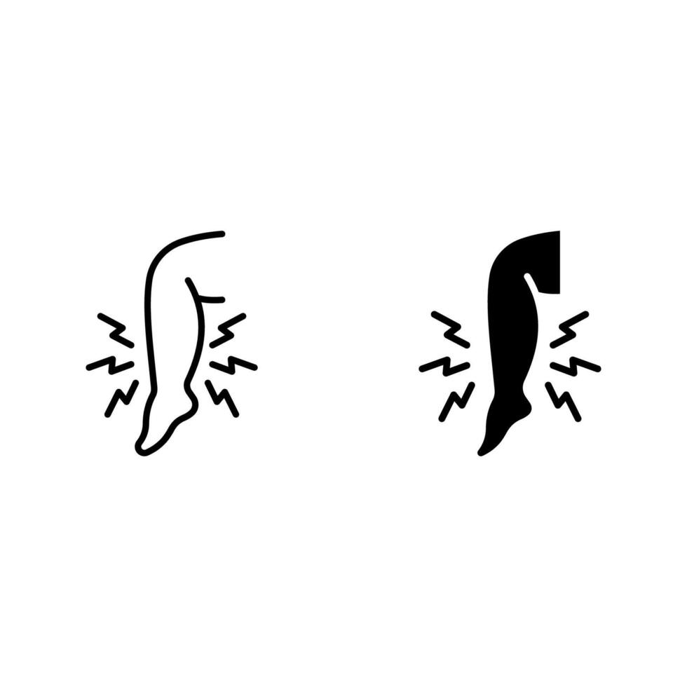 leg edema icon vector