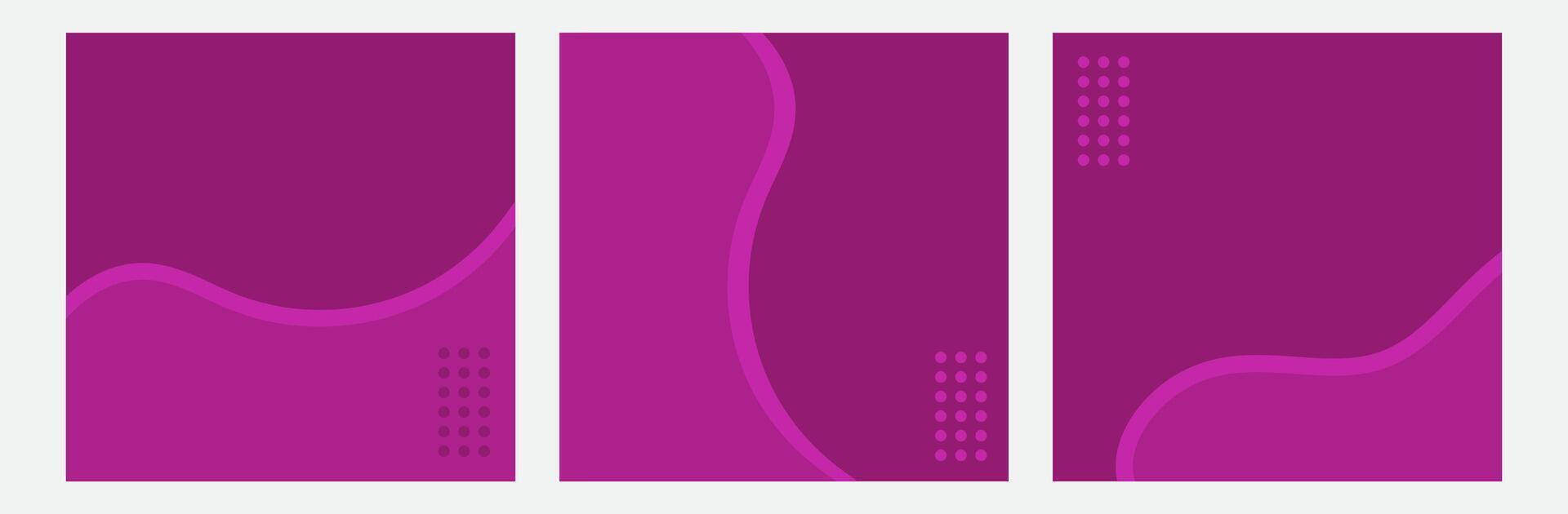 purple social media banner design background set vector