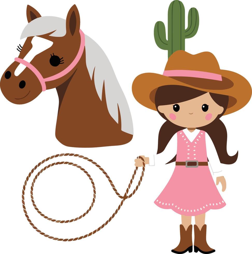 cowgirl clipart illustration vector