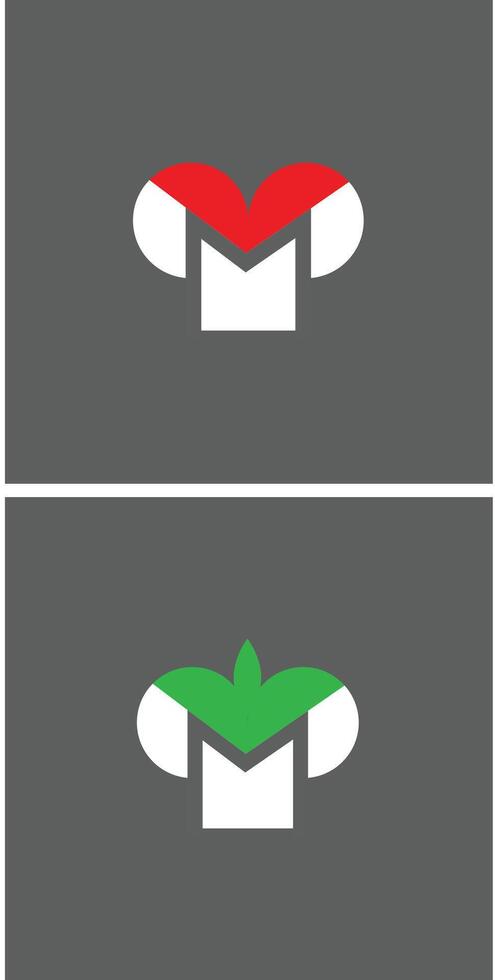 M love design font symbol template element vector