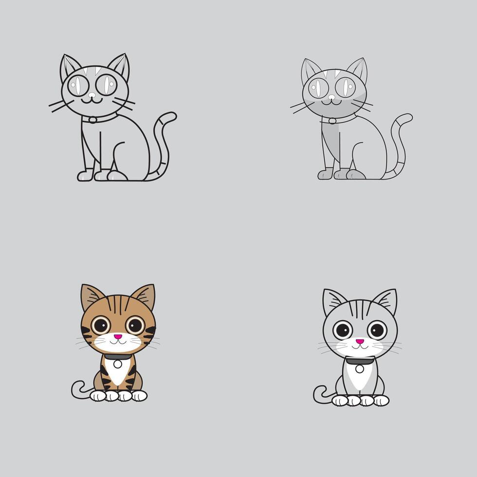 cat logo image icon design element vector