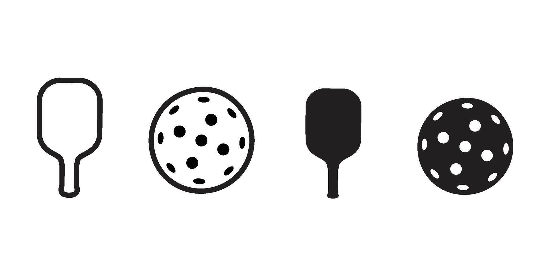 Pickleball Paddles and Balls vector