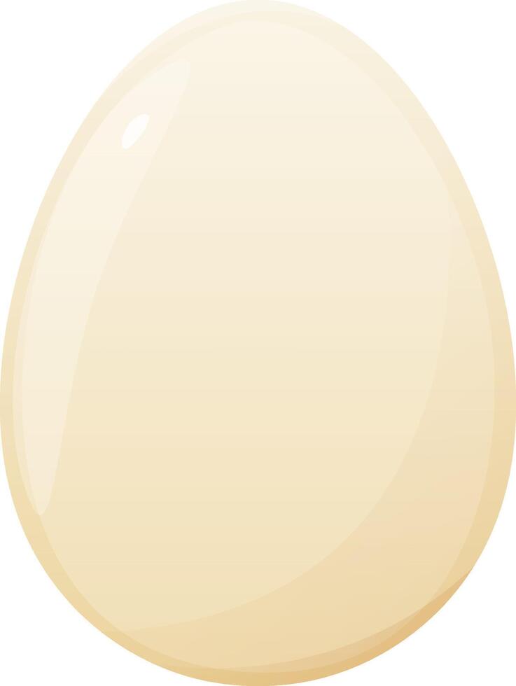 Chicken egg. Easter white egg. Cartoon style egg vector