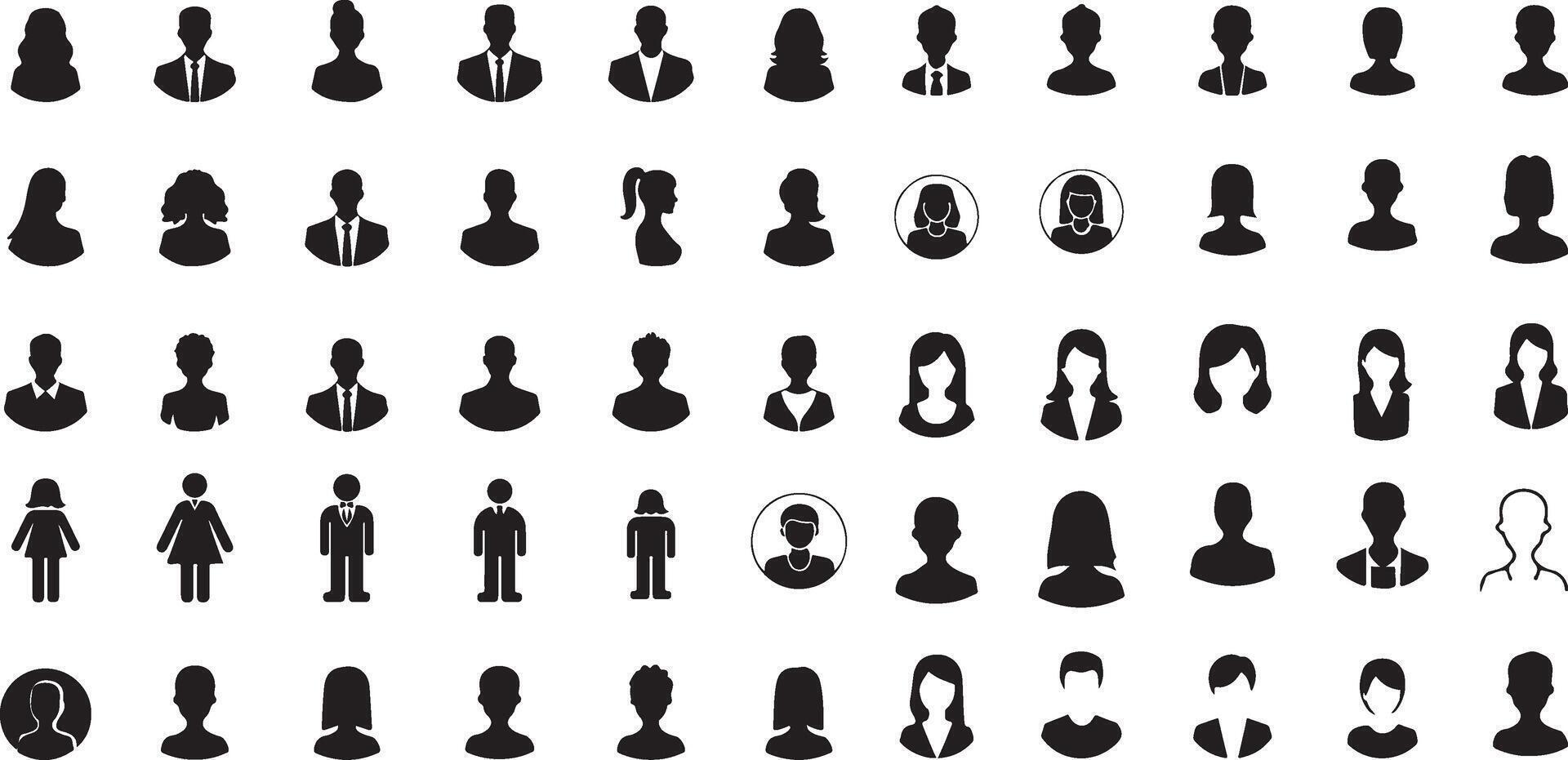 Minimalist User Icons vector