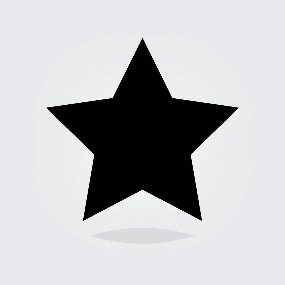 Black star icon illustration isolated simple flat design vector
