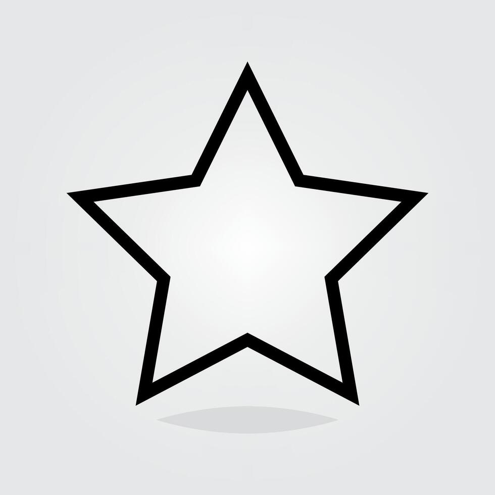 Star icon line illustration abstract design vector