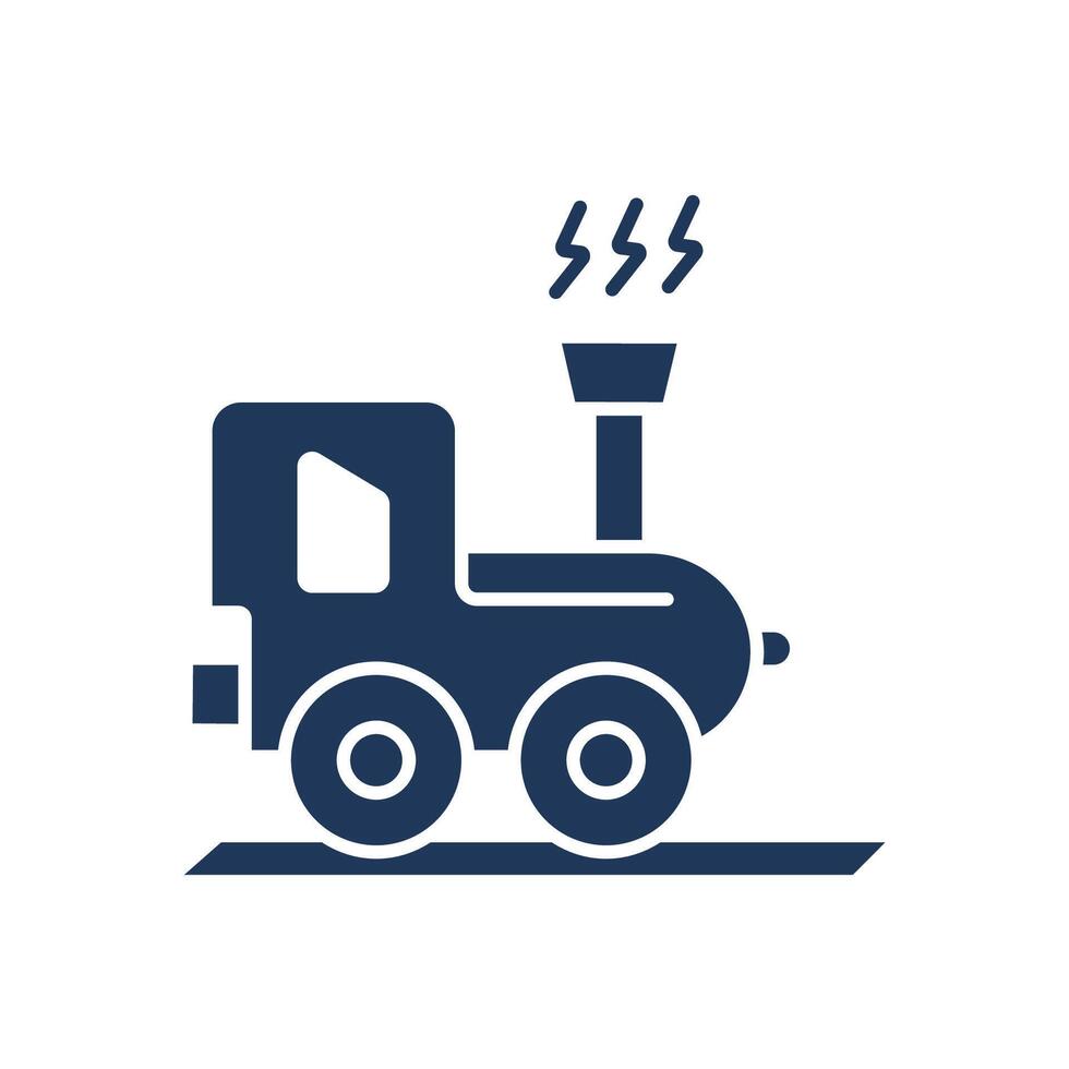 little train icons Flat style design vector