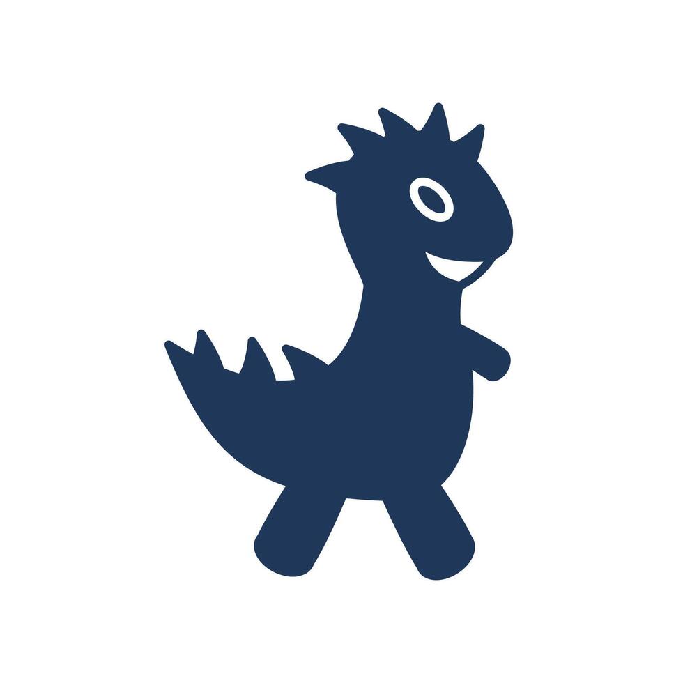 stuffed dinosaur icons Flat style design vector