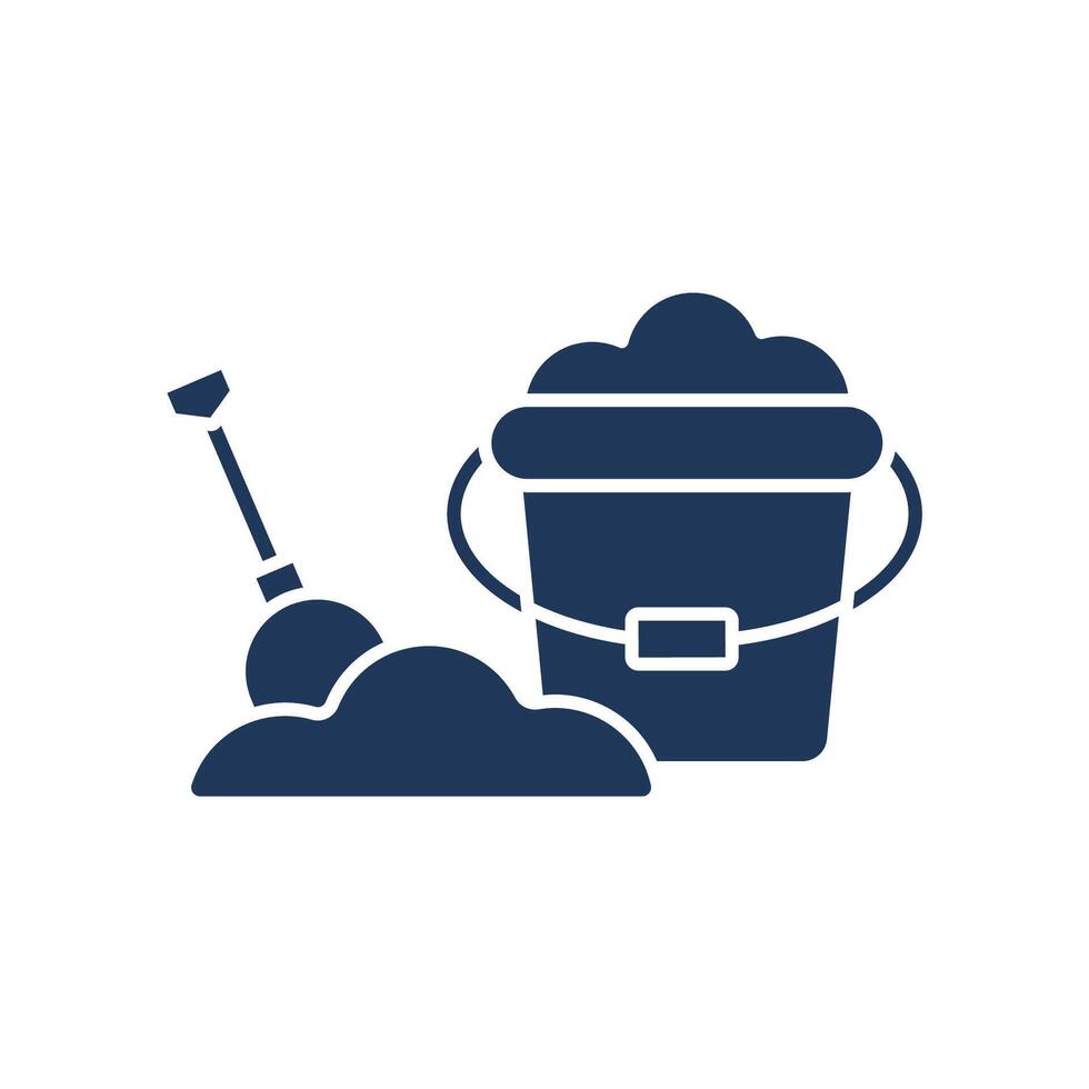sand bucket icons Flat style design vector