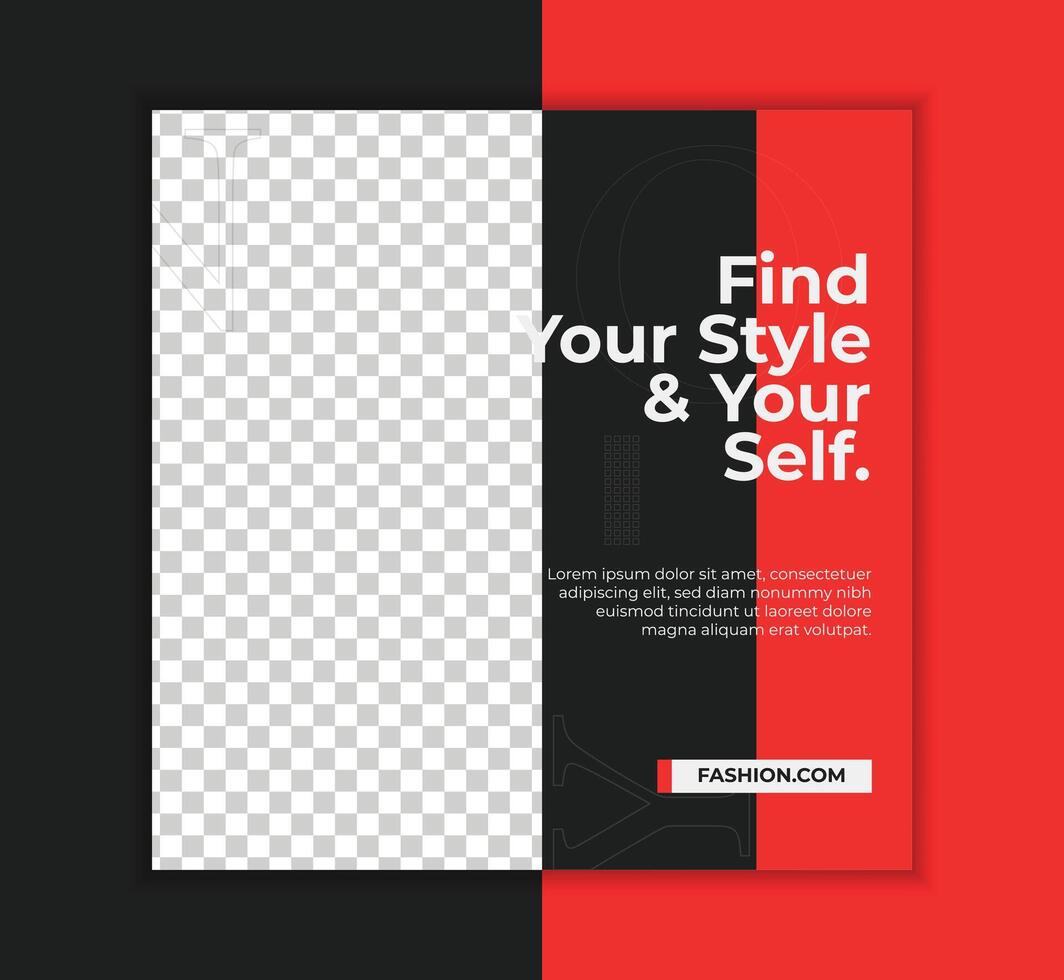 Minimalist Fashion Ad Banner Stylish Social Media Post for Clothing Brand. vector