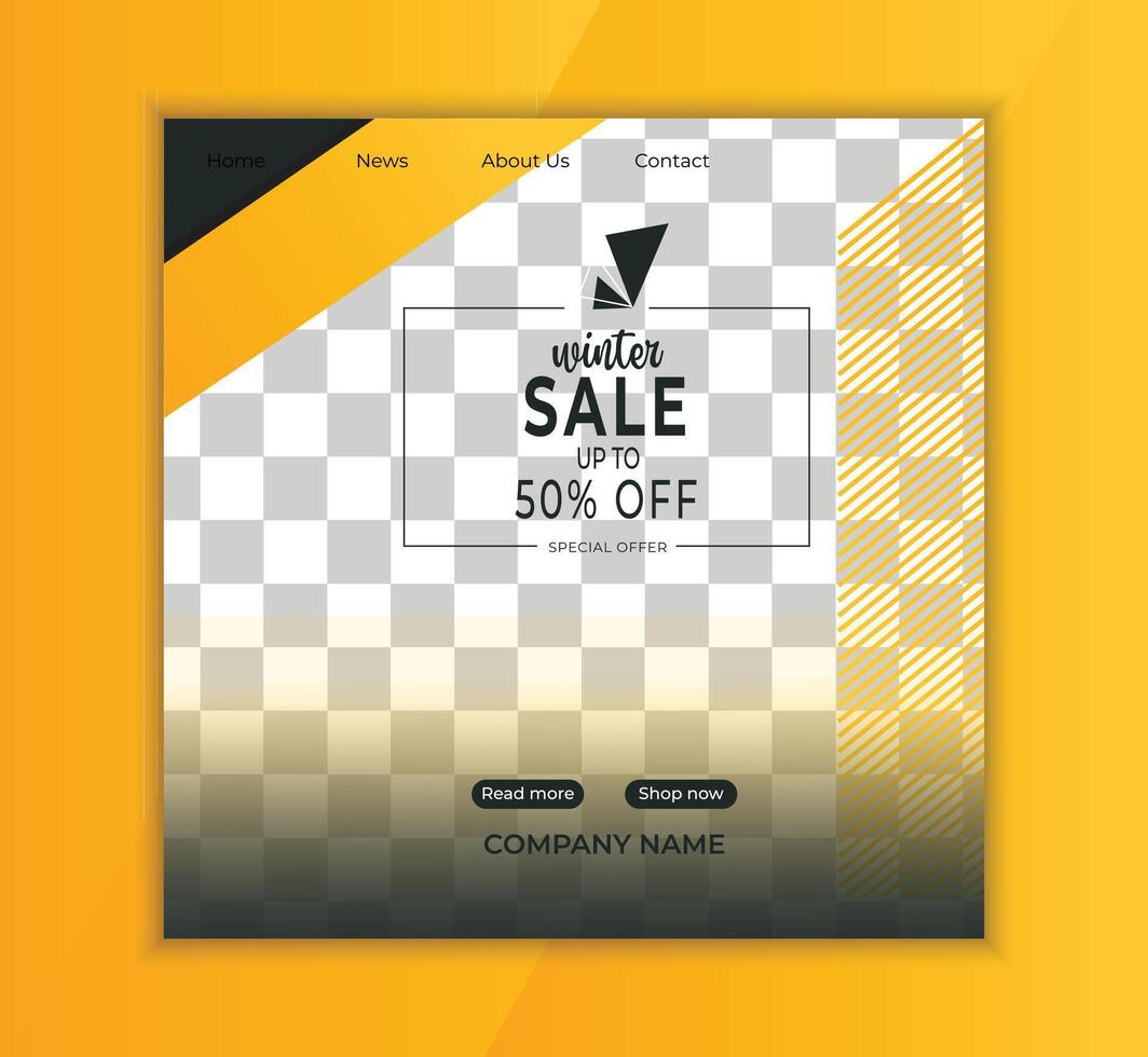 Modern Fashion Sale Social Media Post Template Instagram And Facebook Ad Design vector