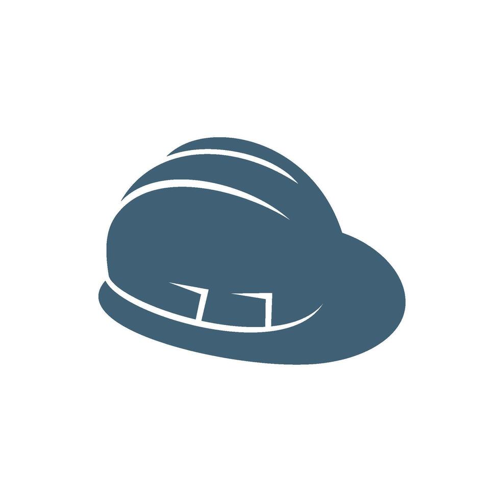Simple Hard Hat Safety Helmet Icon Logo Template Illustration Design vector