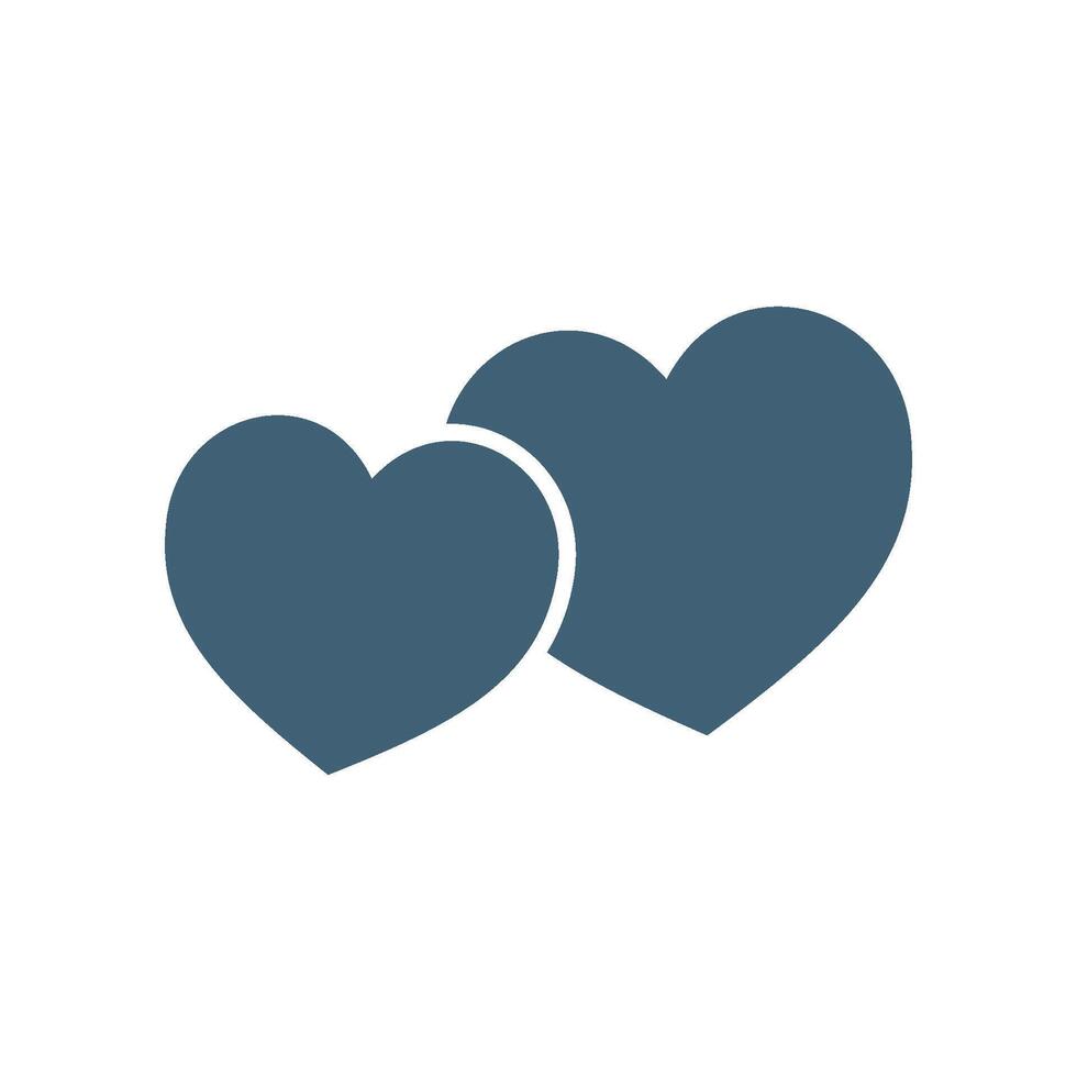 Heart Couple Logo Template Illustration design vector