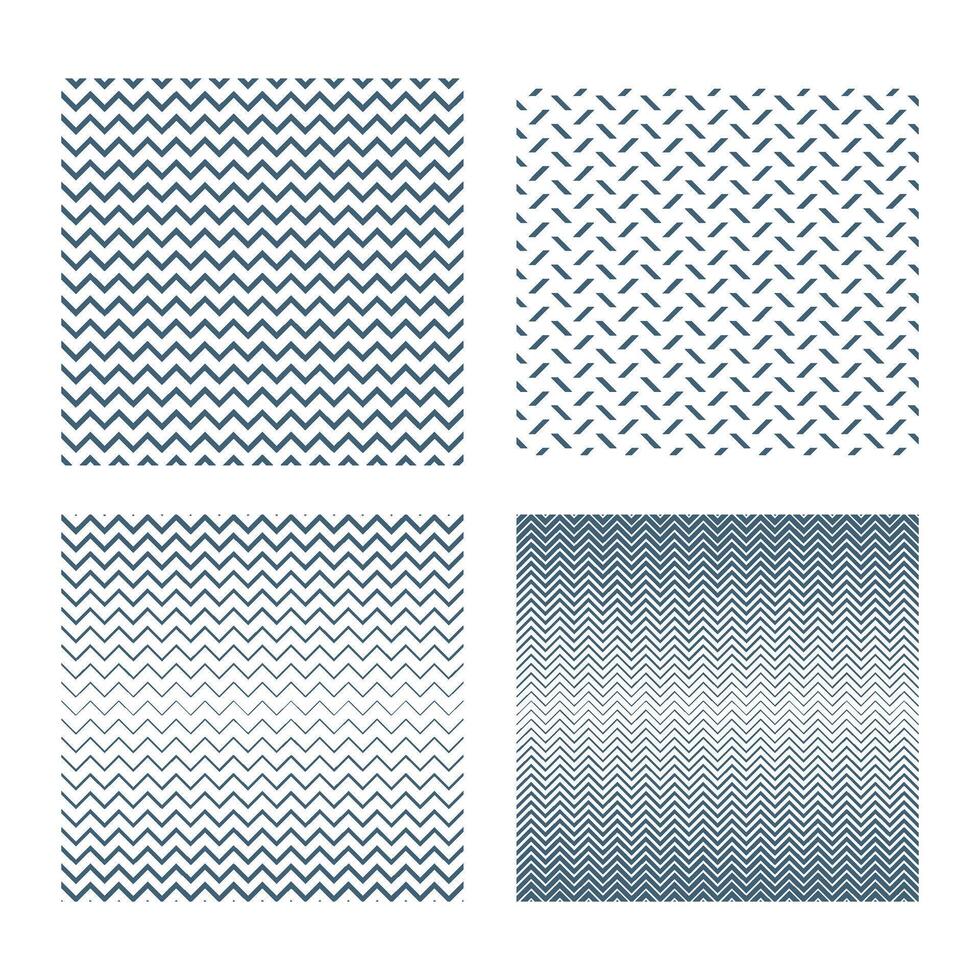 set Chrome Metal Seamless Pattern Set Template Illustration Design vector
