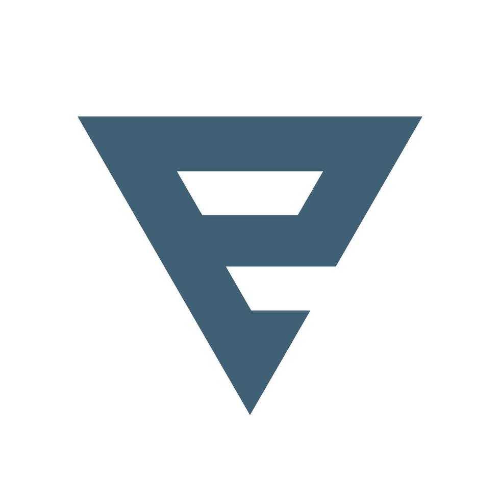 Abstract Triangle Letter E Logo Icon Template Flat Illustration Design vector
