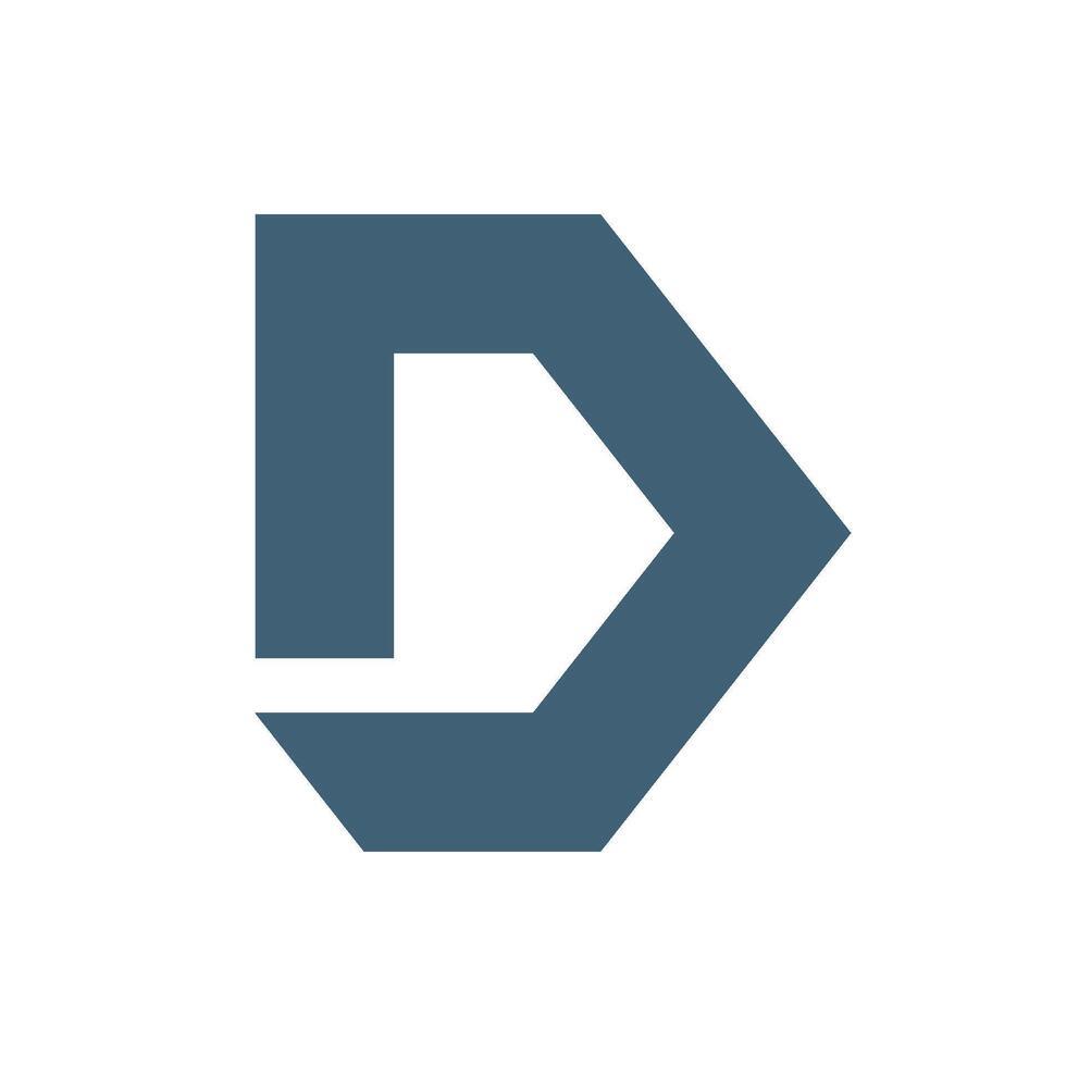 Arrow Letter D Icon Logo Template Flat Design vector