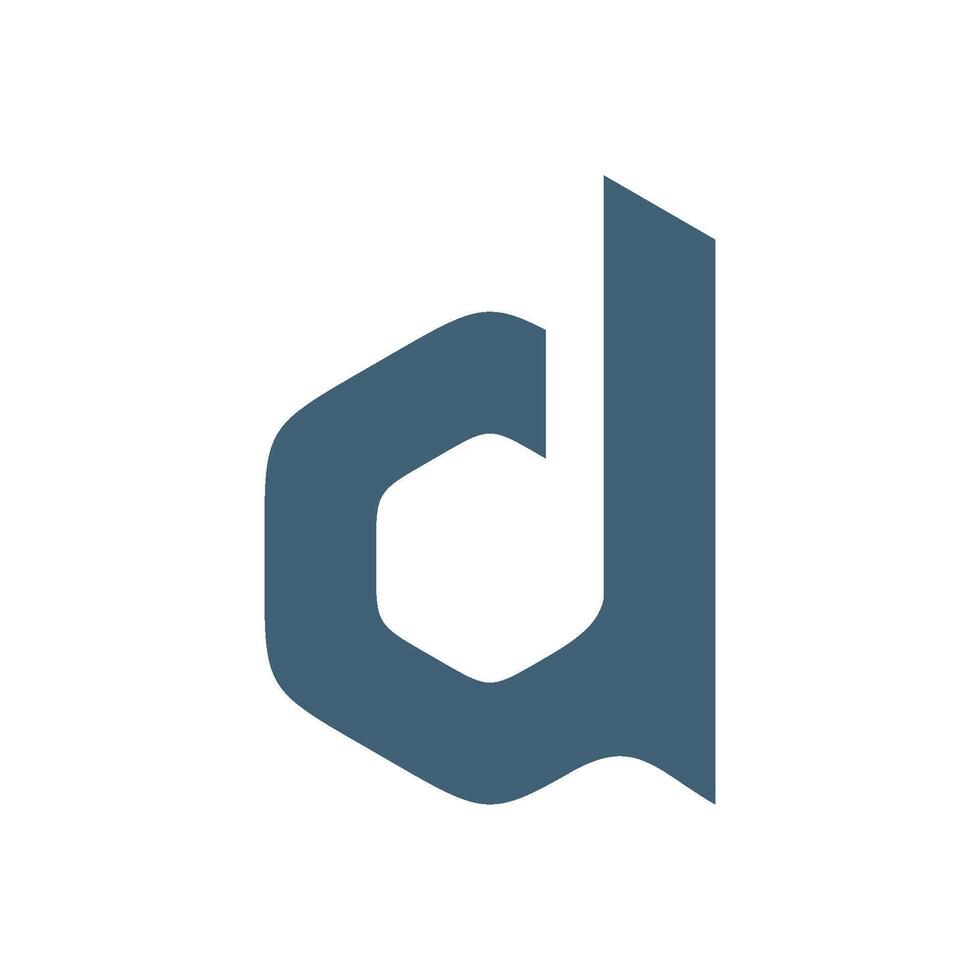 Lowercase Letter D Icon Initial Logo Template Flat Design vector