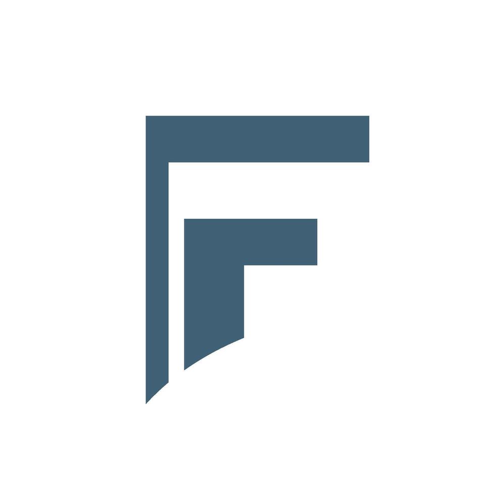 Abstract Blue Letter F Logo Template illustration design vector